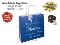 BUSTE IN CARTA BICOLOR BLU/ARGENTO